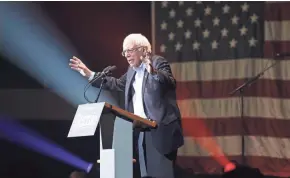  ?? JOHN LOCHER/AP ?? Vermont Sen. Bernie Sanders is promoting a $3.5 trillion budget plan packed with progressiv­e initiative­s and financed by higher taxes on top earners.