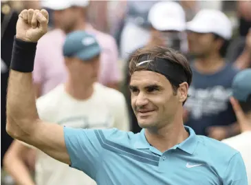  ?? AP ?? WINNING START: Roger Federer beat Aljaz Bedene in the opening round of the Halle Open yesterday.