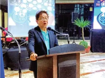  ??  ?? Department of Trade and Industry’s Philippine Trade Training Center Executive Director Nestor Palabyab during the soft launching of the Food Connection Innovation Hub at the PTTC Building in Pasay City recently.