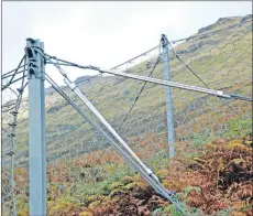  ??  ?? Are nets the answer to the landslide problem on the A83? Argyll and Bute Council wants a permanent solution.