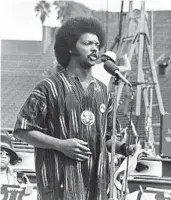  ?? ?? SOUL music from such stars as the Staple Singers, top, and Isaac Hayes, left, mixed with inspiring messages from Jesse Jackson, above, and other activists at the major music event Wattstax on Aug. 20, 1972, at the Los Angeles Memorial Coliseum.