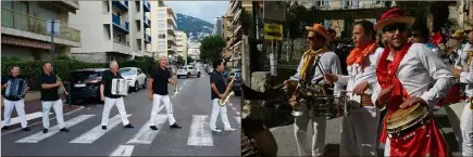  ??  ?? Olivier Jude et son orchestre en version Beatles. Ambiance afro-cubaine avec La Capelina. Les déambulati­ons s’annoncent variées.