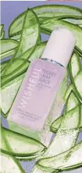  ??  ?? Wishful, the brand’s skincare line, has a serum that comes with three different types of hyaluronic acid.