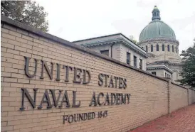  ??  ?? [AP PHOTO] The U.S. Naval Academy is shown May 10, 2007, in Annapolis, Md. The Associated Press has learned that reports of sexual assaults increased at two of the three military academies last year and an anonymous survey suggests sexual misconduct rose across the board at the schools. Assault reports rose at the U.S. Naval Academy and the U.S. Military Academy, while dropping at the U.S. Air Force Academy.