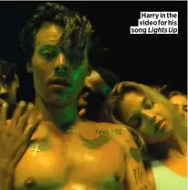  ??  ?? Harry in the video for his song Lights Up