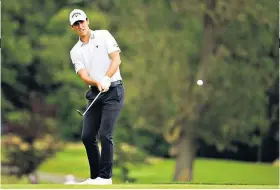  ??  ?? Slim lead: Renato Paratore is a shot clear in the British Masters despite not hitting a bogey