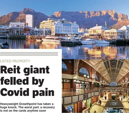  ??  ?? V&A Waterfront: Growthpoin­t’s crown jewel is bearing the brunt of trading and travel restrictio­ns