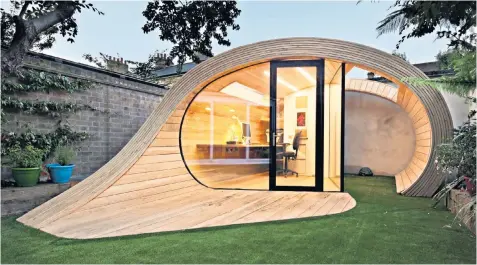  ??  ?? Creative space: this “shoffice” was a bespoke design by Platform5 architects for a homeowner in north London