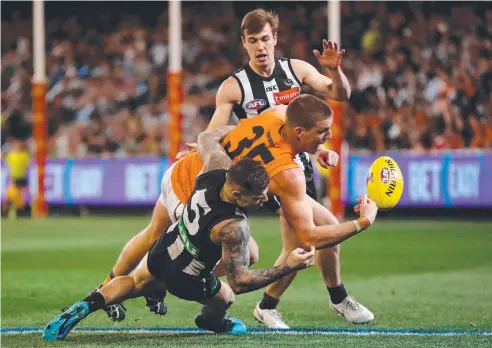  ?? Picture: MICHAEL WILLSON/AFL PHOTOS ?? FINALISTS: Greater Western Sydney beat Collingwoo­d to secure a grand final berth against Richmond at the MCG this weekend, with an influx of Sydneyside­rs for the big game set to boost Victoria’s economy.