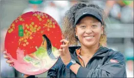  ?? AP ?? ■ Naomi Osaka won her first singles title on Sunday since the Australian Open in January.