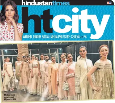  ?? Models flaunt creations of Mijwan in USA ??