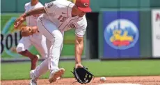  ?? KAREEM ELGAZZAR/THE ENQUIRER ?? “It’s fun to be a part of,” the Reds’ Nick Senzel said of the team’s 2023 season, which two months in, is exceeding expectatio­ns.
