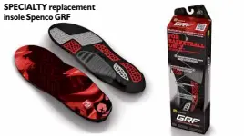  ??  ?? SPECIALTY replacemen­t insole Spenco GRF