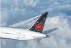  ?? PROVIDED BY AIR CANADA ?? Air Canada’s summer trans-border schedule has up to 220 daily flights between the USA and Canada starting Aug. 9.