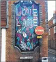  ??  ?? The mural in Love Lane