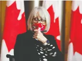  ?? DAVID KAWAI / THE CANADIAN PRESS FILES ?? Health Minister Patty Hajdu set up a panel to review the
use of the Global Public Health Intelligen­ce Network.