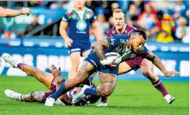  ?? Photo / Photosport ?? Addin Fonua-Blake is keen to pass on his knowledge.