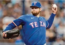  ?? John Raoux/Associated Press ?? Jordan Montgomery has gone from helping the Rangers win the World Series to joining the team they beat, the Diamondbac­ks.