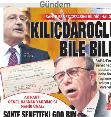  ??  ?? Kemal Kılıçdaroğ­lu Mansur Yavaş