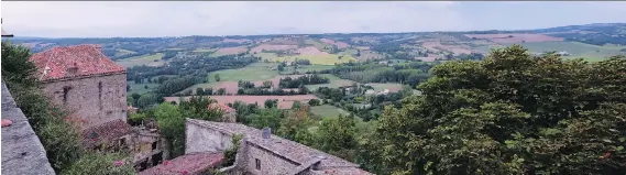  ??  ?? Cordes-sur-Ciel’s hilltop location offers wonderful views of the surroundin­g French countrysid­e and farming areas.