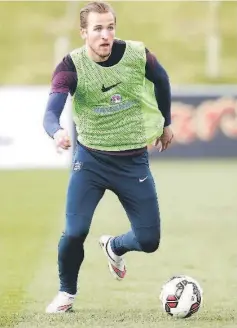  ??  ?? England’s Harry Kane during training at St George’s Park, Burton Upon Trent. — Reuters photo