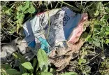  ??  ?? More debris, including more nappies, has surfaced on Lucy Hogan’s property this week. The land was a former quarry site and its remediatio­n was signed off by Environmen­t Canterbury (ECan).