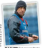  ??  ?? IN A SLUMP: Cork manager Peadar Healy has to try and pick up his team