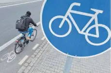  ?? FOTO: ARNE DEDERT/DPA ?? Punkten kann Isnys Radverkehr­ssituation insbesonde­re im Bereich Infrastruk­tur und Fahrradkli­ma.