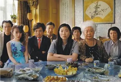  ?? Big Beach Films ?? Awkwafina (center) stars in “The Farewell,” about a family that decides not to tell Grandma she’s dying.