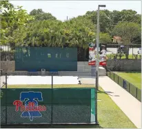  ??  ?? Spectrum Field, the spring training home of the Philadelph­ia Phillies, on May 20, 2020, in Clearwater, Florida.