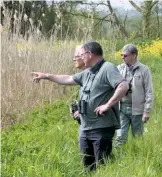  ??  ?? Join Graeme Mitchell (pointing above) on the Somerset birding holiday