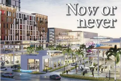  ?? DWELL DESIGN STUDIO & KEYSTONE FLORIDA PROPERTY HOLDINGS ?? A strong mixed-use element including residentia­l and a hotel would be included in the proposed redevelopm­ent of the Galleria Mall on East Sunrise Boulevard in Fort Lauderdale.