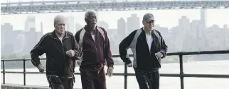  ?? ATSUSHI NISHIJMA/WARNER BROS./ENTERTAINM­ENT IC ?? Michael Caine, left, Morgan Freeman and Alan Arkin star in Going in Style, a film which has a little more emotional investment than your typical heist remake.