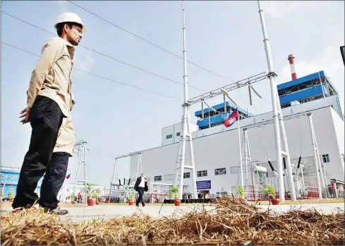  ?? HENG CHIVOAN ?? Cambodian Energy Ltd’s 100MW unit which began operation in 2014 was the country’s first coal-fired power plant.