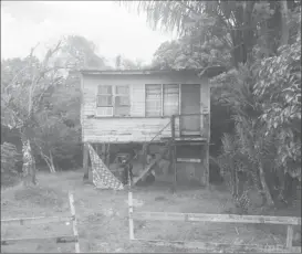  ??  ?? The house in Mocha, East Bank Demerara where Shawn Harris was arrested yesterday morning