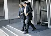  ?? Sarah Rice / Special to The Chronicle ?? Eric Schmidt leaves court after testifying that Google didn’t implement the Java source code, which would require a license.