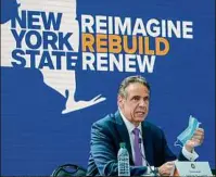  ?? Mary Altaffer / Associated Press ?? On Thursday, Gov. Andrew M. Cuomo, seen on Tuesday in New York City, said if he made women uncomforta­ble, that was not harassment.