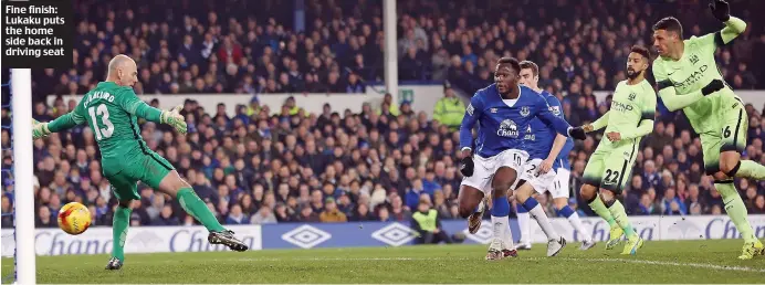  ??  ?? Fine finish: Lukaku puts the home side back in driving seat