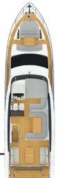  ??  ?? RIGHT Forward master cabin with a bathroom in the bow makes for a very different layout to most 60ft flybridges