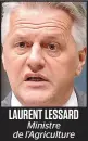  ??  ?? LAURENT LESSARD Ministre de l’agricultur­e