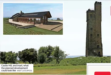  ?? ?? Castle Hill, and inset, what the planned developmen­t could look like
ANDY CATCHPOOL