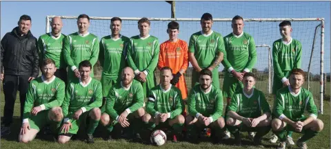  ??  ?? The Blessingto­n FC team who lost out to Co. Wicklow rivals Enniskerry in the Leinster Senior League Premier 1 clash.