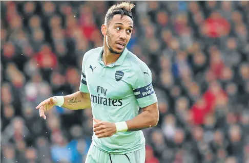  ?? Picture: Getty Images ?? Arsenal’s Pierre-Emerick Aubameyang is as deadly as they come in front of goal and he could very easily be the player to decide an unpredicta­ble encounter.
