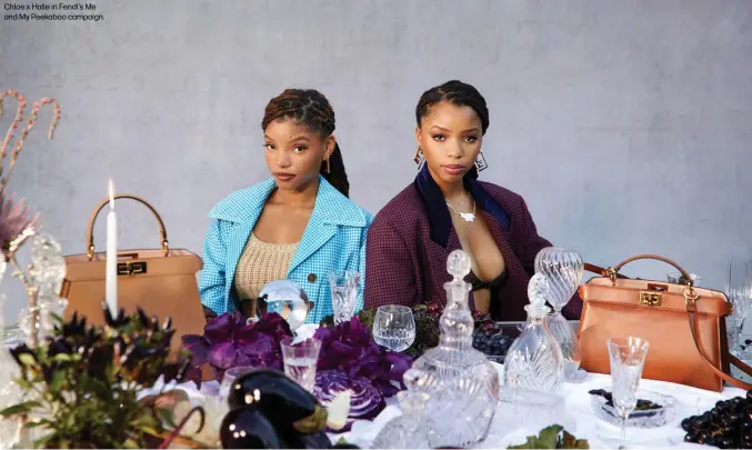  ??  ?? Chloe x Halle in Fendi’s Me and My Peekaboo campaign.