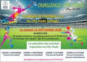  ??  ?? challenge sportif