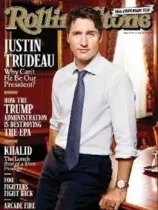  ?? ROLLING STONE ?? At the level of intellectu­al analysis, we should sneer at Justin Trudeau’s serene gaze from the cover of Rolling Stone. But in the primal crouch of the amygdala, we secretly smile, Robin V. Spears writes.