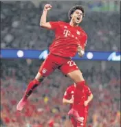  ?? AFP ?? Bayern Munich's Serge Gnabry celebrates scoring their third goal.
