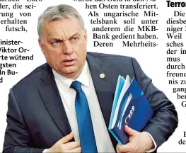  ?? Foto: EPA ?? Ungarns Ministerpr­äsident Viktor Orbán reagierte wütend auf die jüngsten Vorwürfe. In Budapest wird gegen ihn demonstrie­rt.