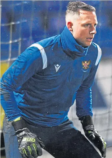  ?? ?? DETERMINED: Goalie Elliot Parish is confident St Johnstone can pull off a good result.