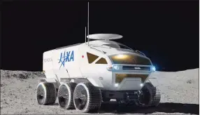  ?? Associated Press ?? This graphic illustrati­on provided by Toyota shows a vehicle called Lunar Cruiser to explore the lunar surface.